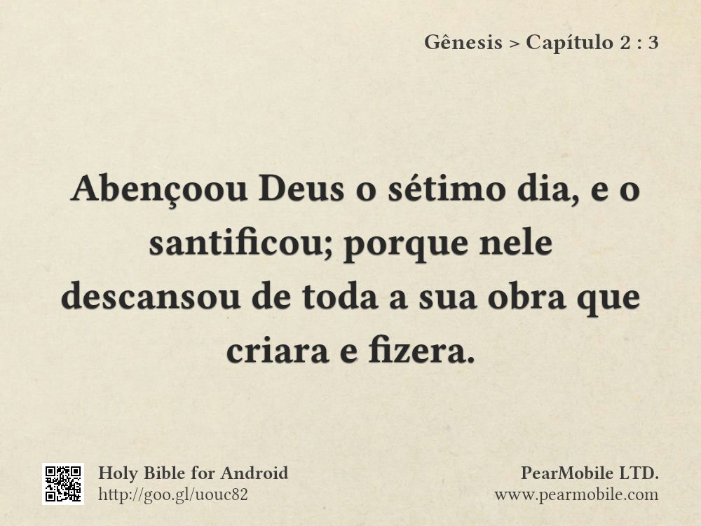 Gênesis, Capítulo 2:3